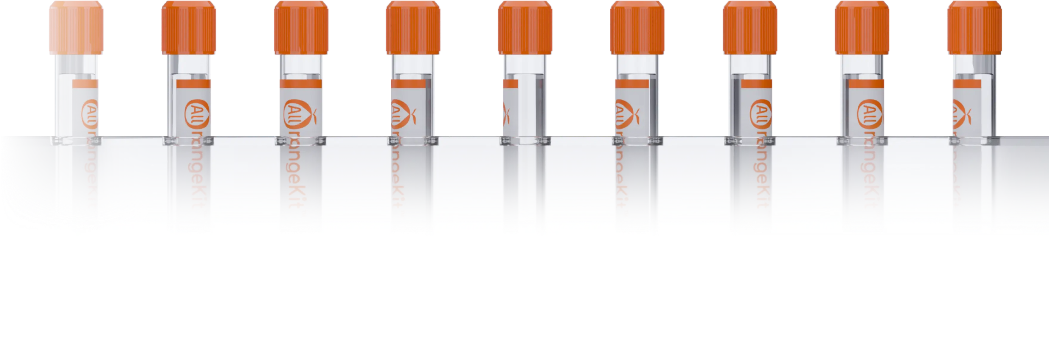 AllrangeKit collection tubes with orange caps