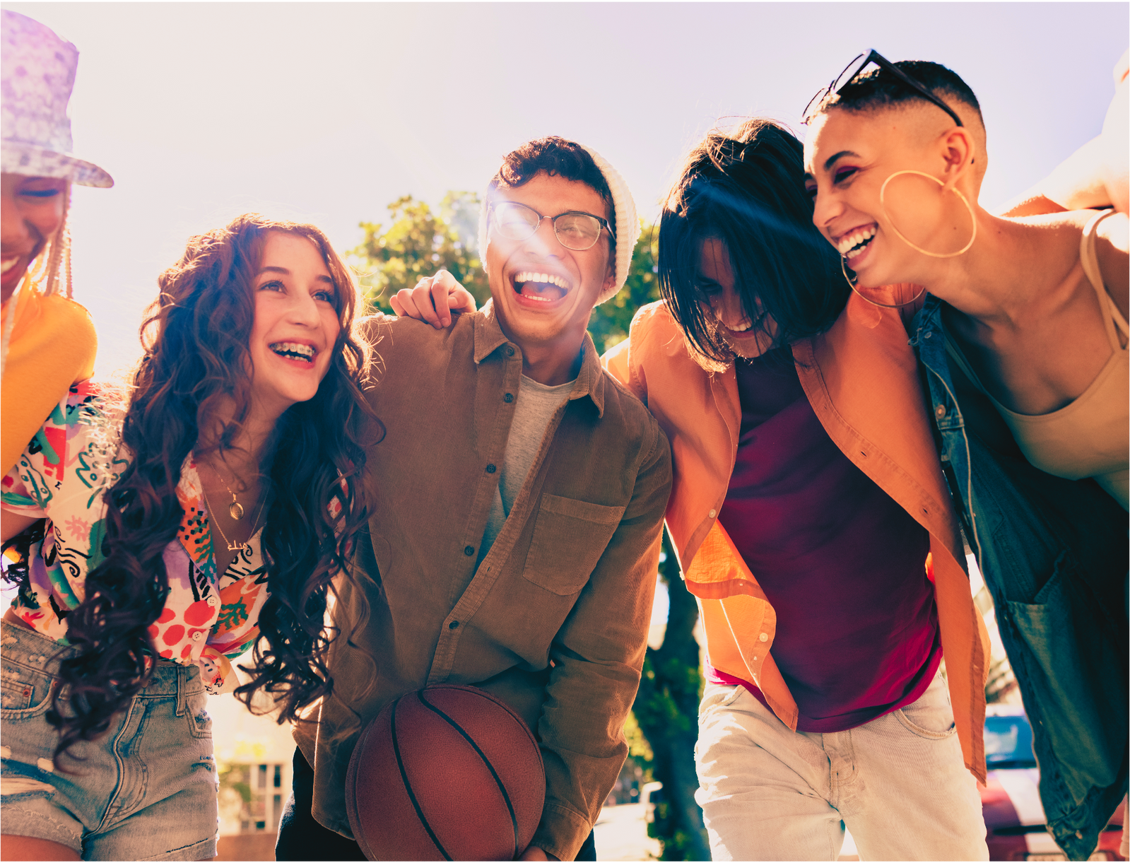 Happy diverse group of people representing health and wellness